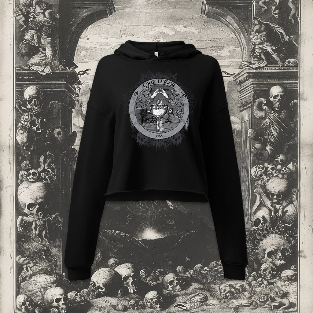 Illuminor Crop Hoodie with esoteric and macabre design elements from Mr. Serial Killer