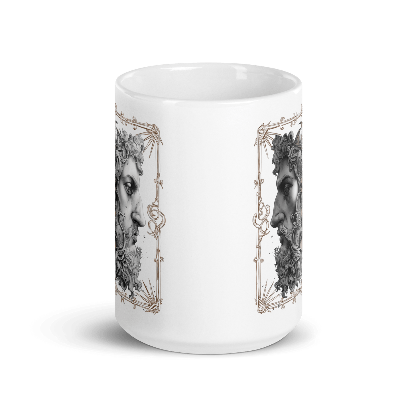 Janus Head Coffee Mug by Mr. Serial Killer - Duality & Transition Design
