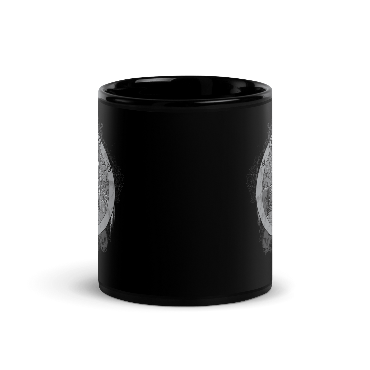 Crucifigor Black Mug | Alchemy & Rosicrucian Symbols | Gothic & Occult Aesthetic