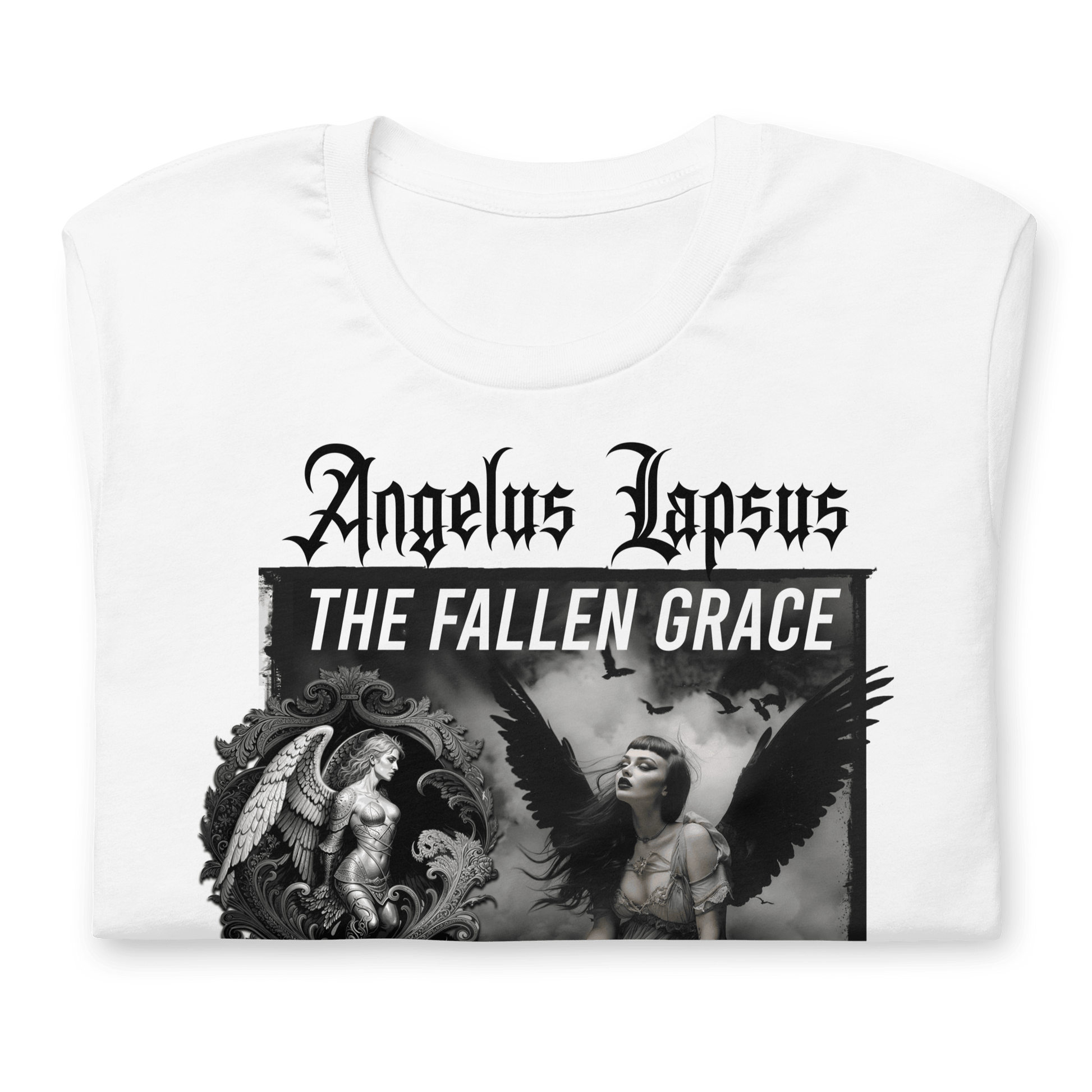 Gadreel: The Fallen Grace - Angelus Lapsus Graphic T-Shirt mockup