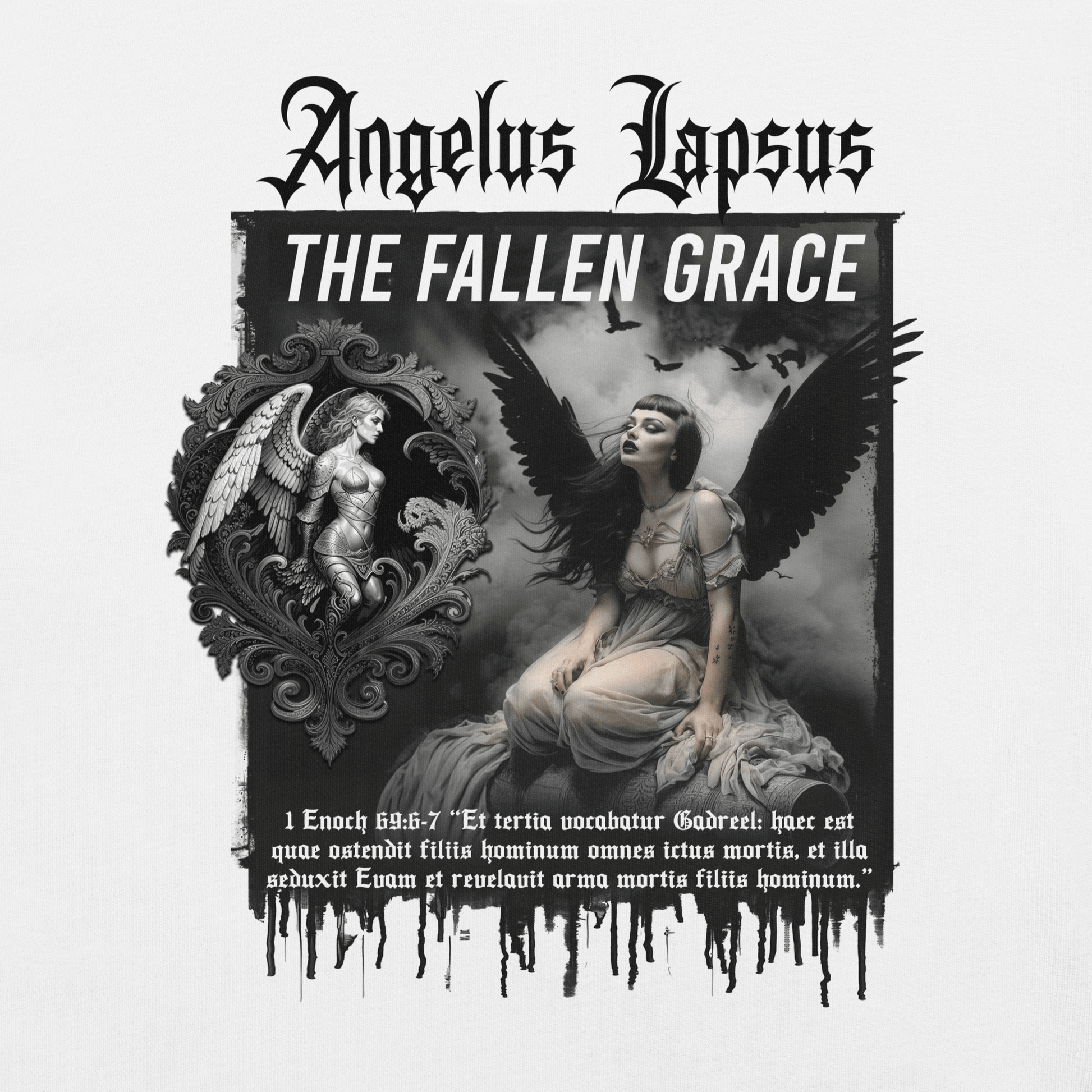 Gadreel: The Fallen Grace - Angelus Lapsus Graphic T-Shirt mockup