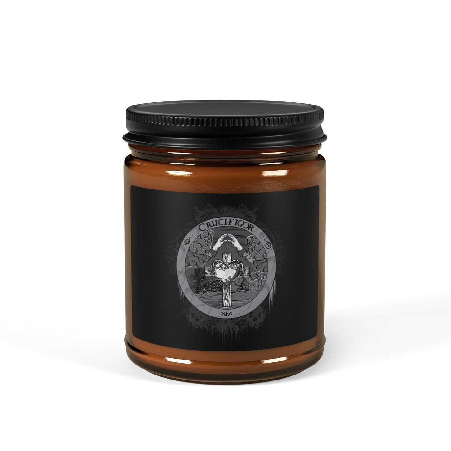 Crucifigor's Sanctum Ritual Candle with Rosicrucian emblem