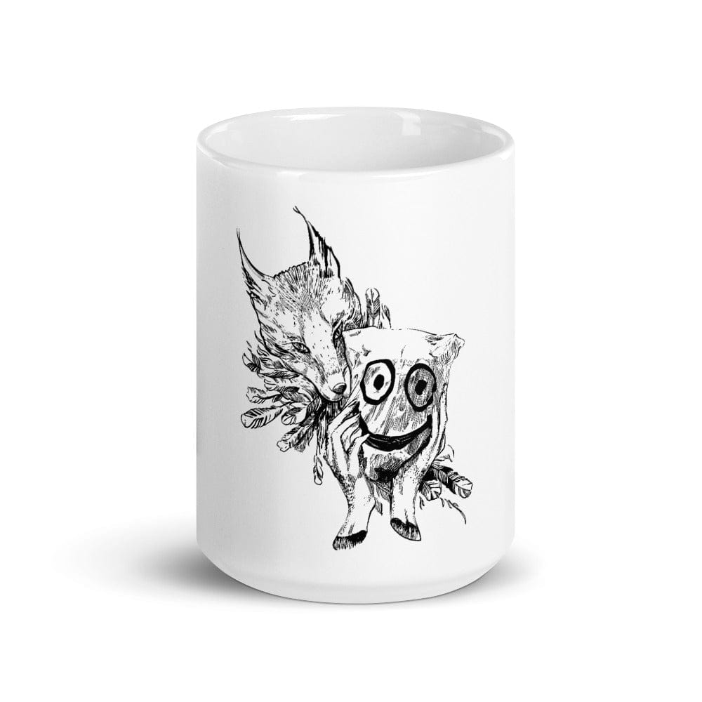 Coyote Trickster Unmasking Mr. Happy Face Mug - Duality of the Archetype | Native American Folklore